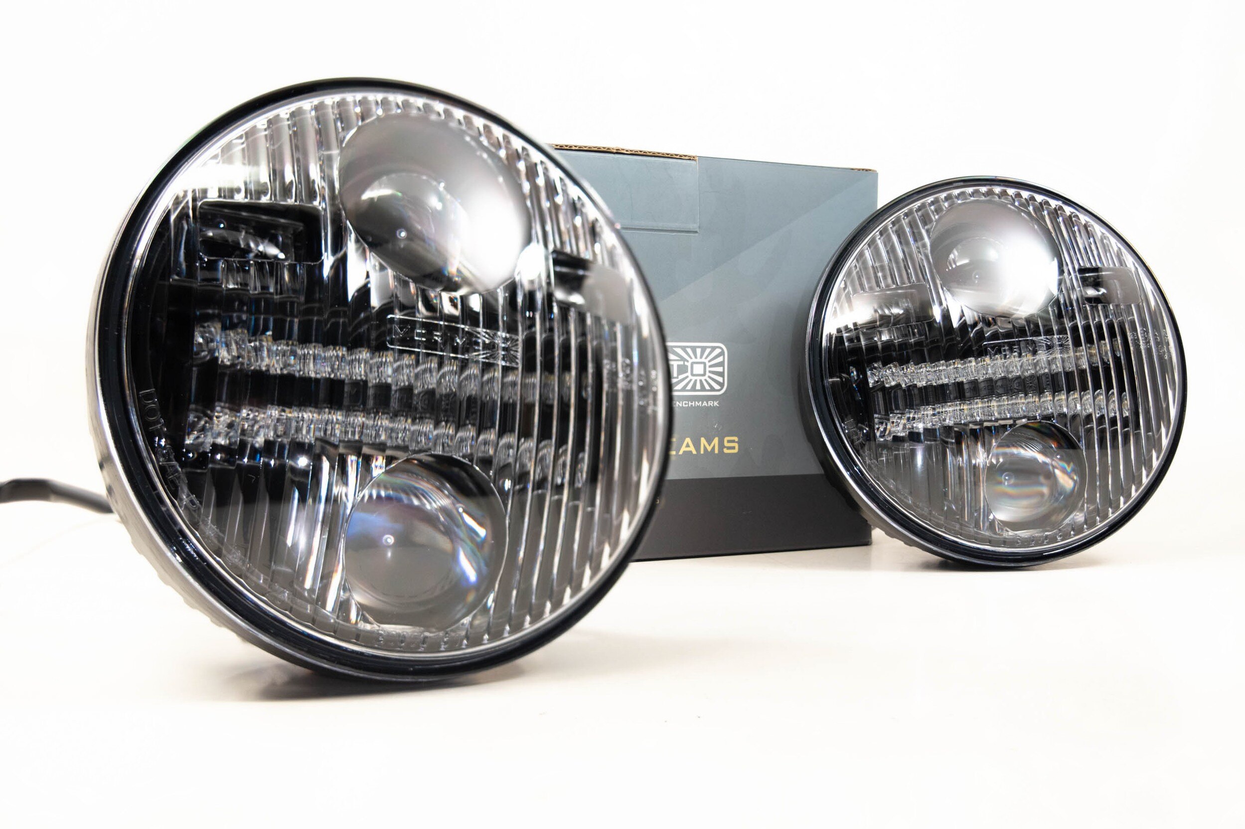 small round led headlights